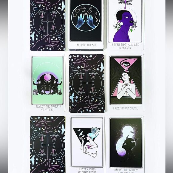 Amenti Oracle Feather Heart Deck/Guide Book: Ancient Wisdom for the Modern World - Picture 3 of 4